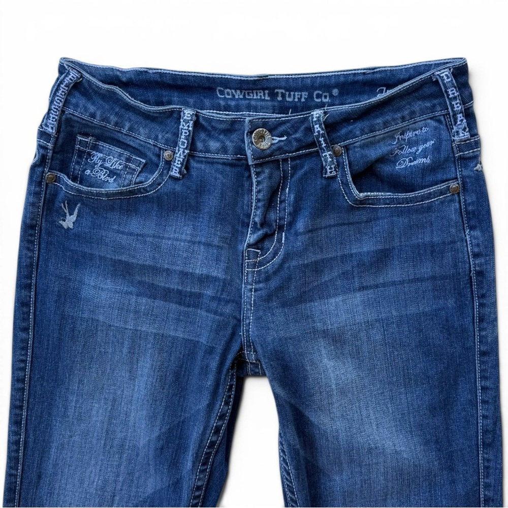 Cowgirl Tuff Co. “JNSPR” Mid Rise Bootcut Jeans – W28 L35 Western Festival Denim - Picture 4 of 9